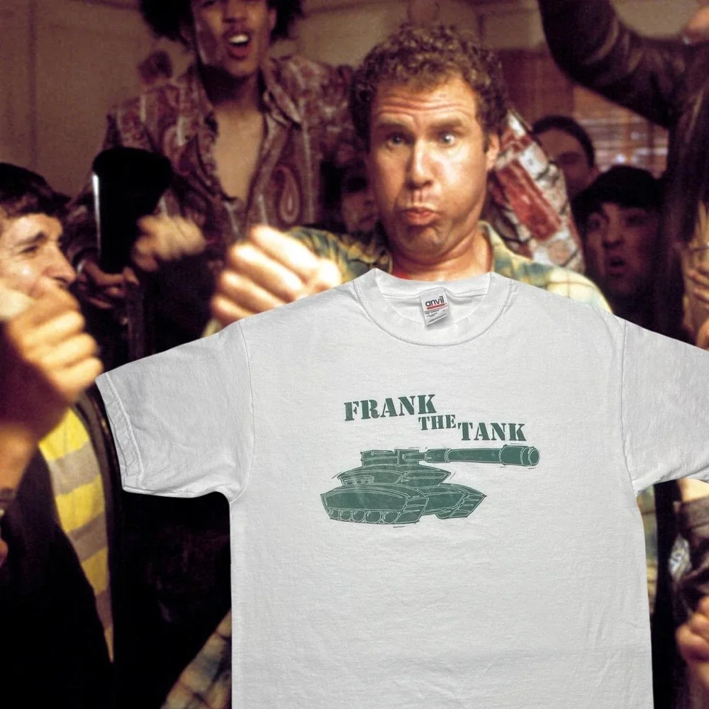 Vintage 2000s Old School x Frank the Tank x Will Ferrell movie funny shirt LARGE
